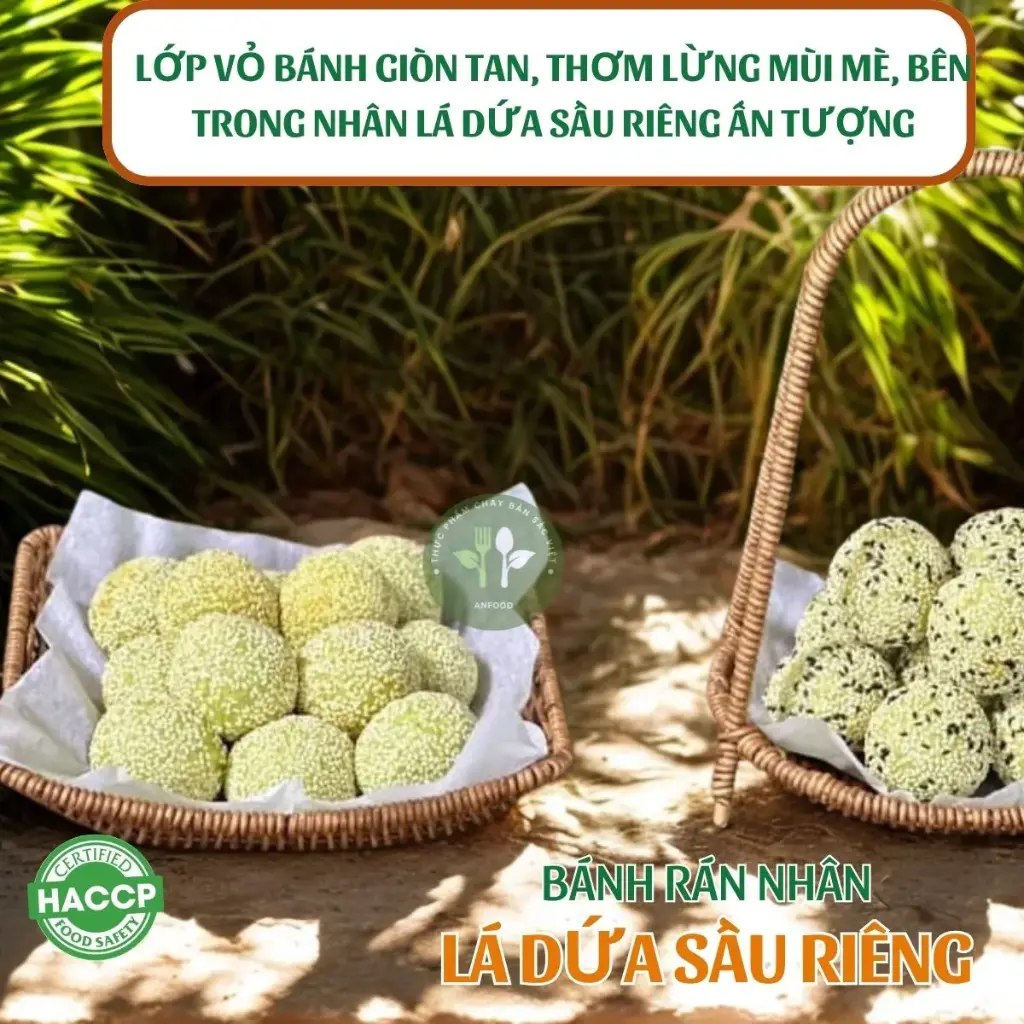 Bánh rán lá dứa sầu riêng