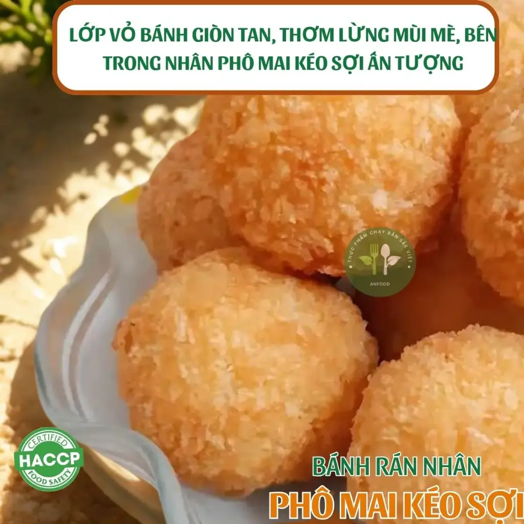 Bánh rán phô mai kéo sợi