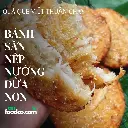 Bánh sắn nếp nướng dừa non