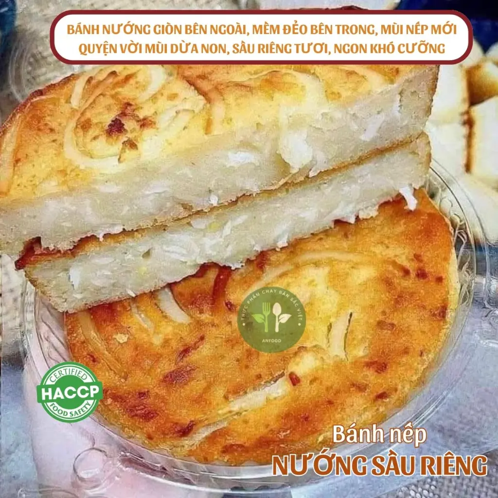 Bánh sắn nếp nướng sầu riêng