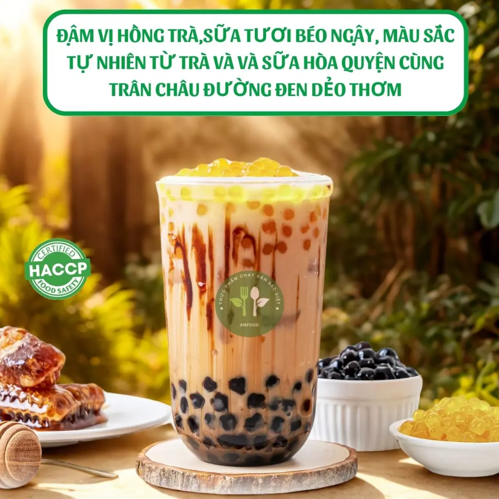 Set Hồng trà sữa đường đen