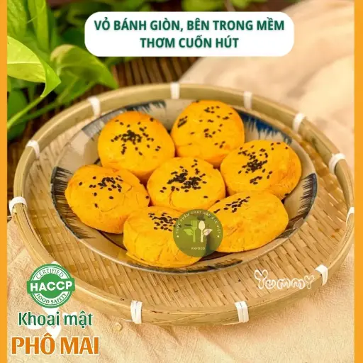 Bánh khoai lang mật phô mai kéo sợi